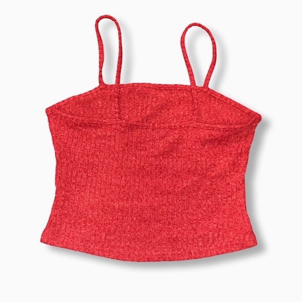 Free People Ribbed Straight Neck Cami Crop Top - Picture 2 of 5